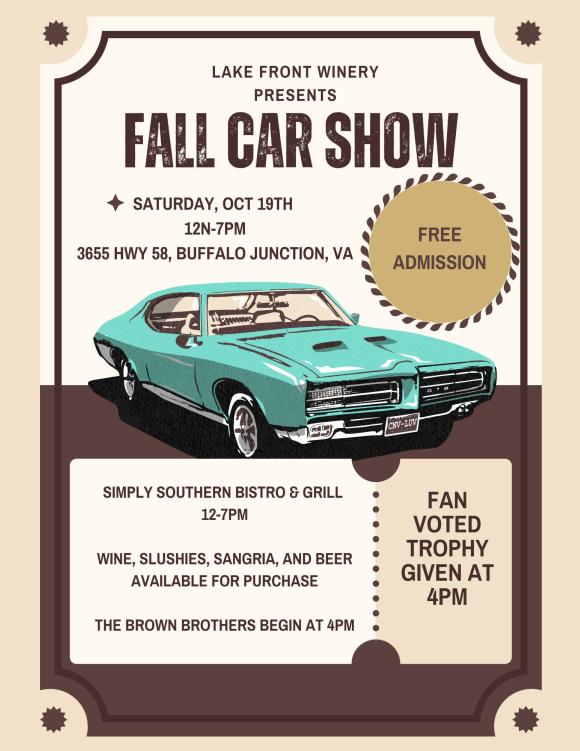 LAKE FRONT WINERY / Fall Car Show with The Brown Brothers